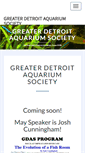 Mobile Screenshot of greaterdetroitaquariumsociety.org